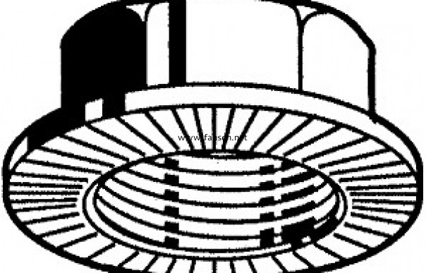 DIN6923K Hexagon Nut With Flange六角法蘭面螺帽帶齒