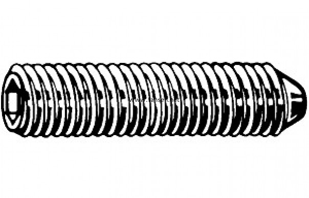 DIN914 Hexagon Socket  Set Screws  With Cone Point 尖端內(nèi)六角緊定